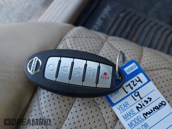 2019 Nissan Murano S with VIN 5N1AZ2MS3KN142961, listed as a IAAI auction lot 37797444 with 50,327 mi miles. Bid and sale history available at carsss.com. Image 11.