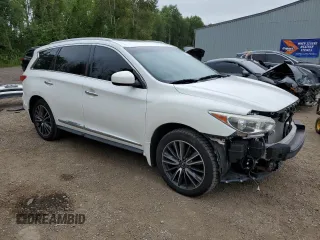 2013 Infiniti JX35 with VIN 5N1AL0MM0DC338930, listed as a Copart auction lot 65225314 with 161,032 mi miles and Salvage Title. Bid and sale history available at carsss.com. Image 4.