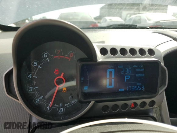 2013 Chevrolet Sonic LT with VIN 1G1JC6SH8D4230572, listed as a Copart auction lot 52034505 with 173,553 mi miles and Clean Title. Bid and sale history available at carsss.com. Image 9.