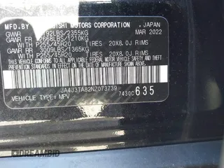 2022 Mitsubishi Outlander ES z VIN JA4J3TA82NZ073739, wystawiony jako IAAI lot #41901335 z przebiegiem 82 012 mil mil oraz . Historia ofert i sprzedaży dostępna na DreamBid. Obrazek 9.