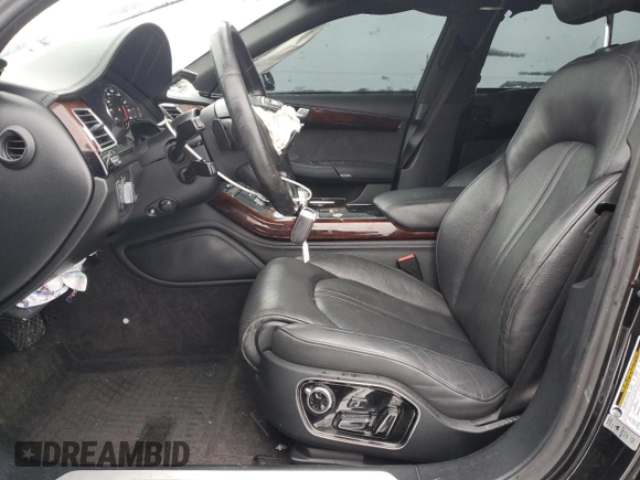 2014 Audi A8 L 3.0T with VIN WAURGAFD1EN002981, listed as a Copart auction lot 87282884 with 106,763 mi miles and Salvage Title. Bid and sale history available at carsss.com. Image 7.