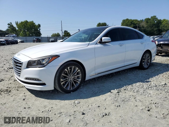 2016 Hyundai Genesis 3.8L with VIN KMHGN4JE4GU107200, listed as a Copart auction lot 64961584 with 100,277 mi miles and Salvage Title. Bid and sale history available at carsss.com. Image 1.