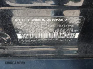 2019 Mitsubishi Outlander ES z VIN JA4AR3AU5KU016441, wystawiony jako IAAI lot #42122866 z przebiegiem 76 866 mil mil oraz . Historia ofert i sprzedaży dostępna na DreamBid. Obrazek 9.