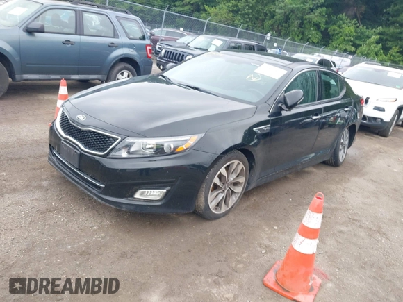 2014 Kia Optima SX Turbo with VIN 5XXGR4A61EG294366, listed as a IAAI auction lot 42540516 with 195,335 mi miles and . Bid and sale history available at DreamBid. Image 2.