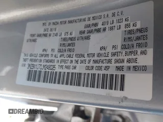 2018 Mazda 3 Sport with VIN 3MZBN1U70JM248025, listed as a IAAI auction lot 42117485 with 62,050 mi miles and . Bid and sale history available at DreamBid. Image 9.