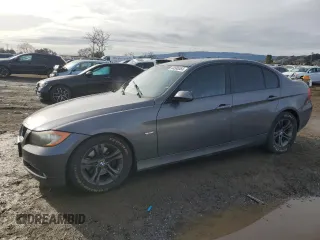 2008 BMW 3 Series 328i with VIN WBAVC53528FZ88308, listed as a Copart auction lot 44586365 with 214,205 mi miles and Non Repairable. Bid and sale history available at carsss.com. Image 1.