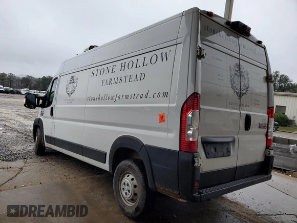 2020 Ram ProMaster Cargo with VIN 3C6TRVDG8LE119134, listed as a Copart auction lot 84068744 with 99,282 mi miles and Salvage Title. Bid and sale history available at carsss.com. Image 2.