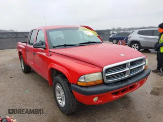 2004 Dodge Dakota Sport with VIN 1D7HL38KX4S657177, listed as a IAAI auction lot 41534575 with 38,802 mi miles. Bid and sale history available at carsss.com. Image 1.