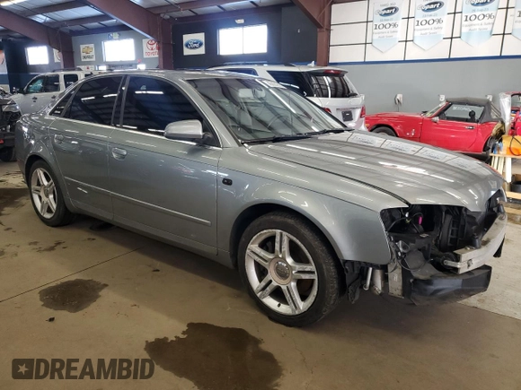 2007 Audi A4 2.0T with VIN WAUAF78E07A157010, listed as a Copart auction lot 43601915 with 250,001 mi miles and Salvage Title. Bid and sale history available at carsss.com. Image 4.