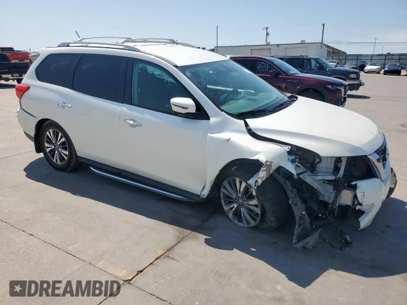 2018 Nissan Pathfinder S z VIN 5N1DR2MN2JC614021, wystawiony jako Copart lot #51286515 z przebiegiem 54 300 mil mil oraz Szkoda całkowita • Salvage title. Historia ofert i sprzedaży dostępna na DreamBid. Obrazek 4.