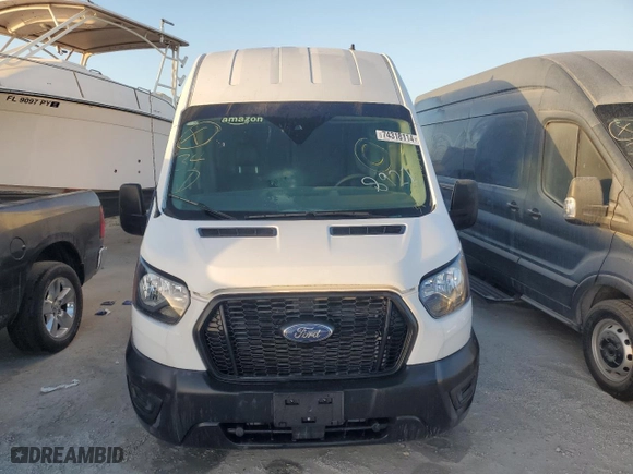 2023 Ford Transit Cargo Van with VIN 1FTBR1X87PKB88921, listed as a Copart auction lot 74318114 with 0 mi miles and Salvage Title. Bid and sale history available at carsss.com. Image 5.