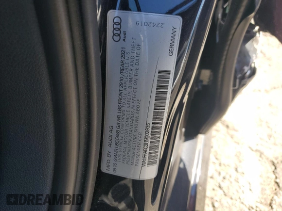 2017 Audi S6 Premium Plus z VIN WAUFFAFC3HN002935, wystawiony jako Copart lot #75614283 z przebiegiem 40 173 mil mil oraz . Historia ofert i sprzedaży dostępna na DreamBid. Obrazek 12.