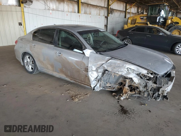 2015 Infiniti Q40 with VIN JN1CV6AR8FM522975, listed as a Copart auction lot 73779604 with 140,315 mi miles and Salvage Title. Bid and sale history available at carsss.com. Image 4.