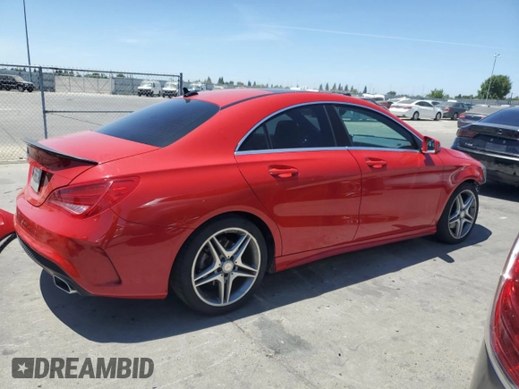 2014 Mercedes-Benz CLA 250 with VIN WDDSJ4EB1EN093666, listed as a Copart auction lot 61816735 with 134,771 mi miles and Salvage title. Bid and sale history available at DreamBid. Image 3.