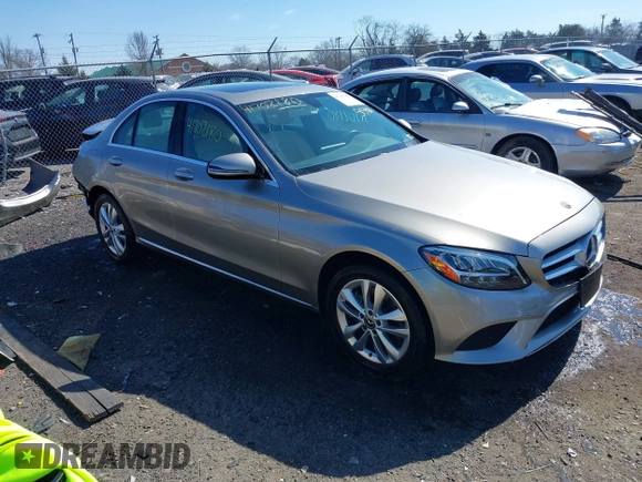 2019 Mercedes-Benz C 300 with VIN WDDWF8EB8KR515401, listed as a IAAI auction lot 41702180 with 54,107 mi miles and . Bid and sale history available at carsss.com. Image 1.