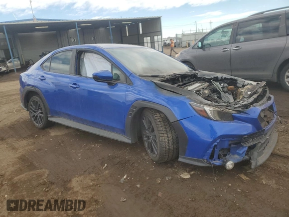 2022 Subaru WRX Premium with VIN JF1VBAF65N9013367, listed as a Copart auction lot 43575865 with Not provided miles and Clean title. Bid and sale history available at DreamBid. Image 4.