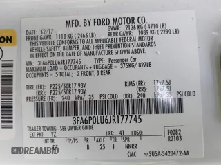 2018 Ford Fusion Hybrid SE with VIN 3FA6P0LU6JR177745, listed as a IAAI auction lot 41433376 with 97,025 mi miles. Bid and sale history available at carsss.com. Image 9.