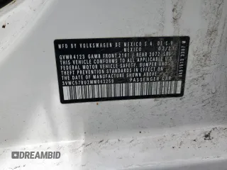 2021 Volkswagen Jetta S z VIN 3VWC57BU2MM043259, wystawiony jako Copart lot #57821305 z przebiegiem Nie podano mil oraz Szkoda całkowita • Salvage title. Historia ofert i sprzedaży dostępna na DreamBid. Obrazek 12.