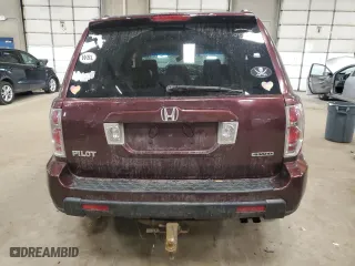 2007 Honda Pilot EX-L with VIN 5FNYF18547B006046, listed as a Copart auction lot 46935205 with 0 mi miles and Salvage Title. Bid and sale history available at carsss.com. Image 6.