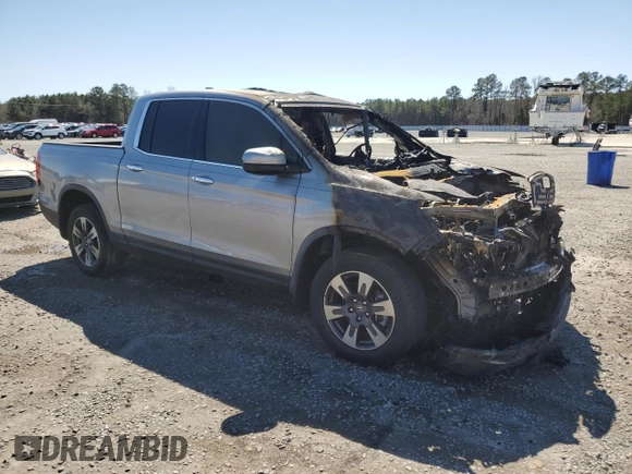 2019 Honda Ridgeline RTL-E with VIN 5FPYK3F77KB015092, listed as a Copart auction lot 48459345 with Not provided miles and Salvage title. Bid and sale history available at DreamBid. Image 4.