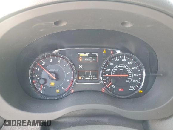 2019 Subaru WRX z VIN JF1VA1A60K9809658, wystawiony jako Copart lot #57306595 z przebiegiem 108 859 mil mil oraz Czysty tytuł • Clean title. Historia ofert i sprzedaży dostępna na DreamBid. Obrazek 9.