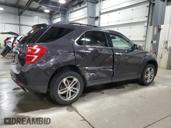 2016 Chevrolet Equinox LTZ with VIN 2GNFLGE38G6345864, listed as a Copart auction lot 50096375 with 137,447 mi miles and Salvage Title. Bid and sale history available at carsss.com. Image 3.