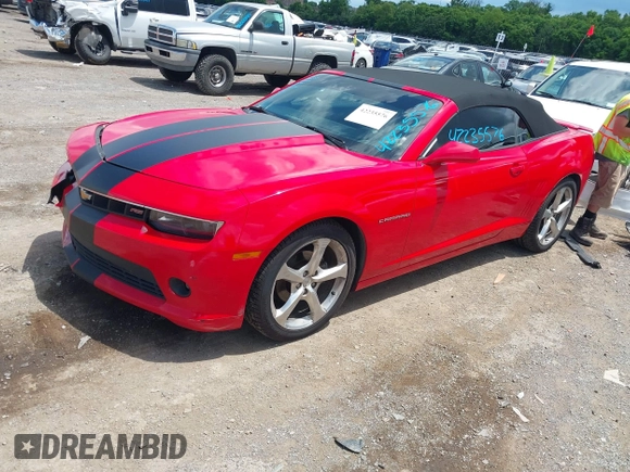 2015 Chevrolet Camaro LT z VIN 2G1FF3D36F9198136, wystawiony jako IAAI lot #42235576 z przebiegiem 168 611 mil mil oraz . Historia ofert i sprzedaży dostępna na DreamBid. Obrazek 2.