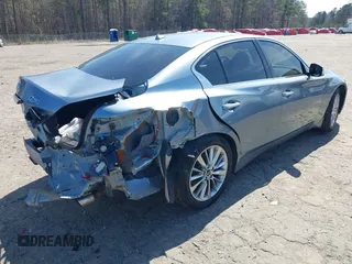 2018 Infiniti Q50 3.0t LUXE with VIN JN1EV7AR3JM435685, listed as a IAAI auction lot 41837975 with 107,374 mi miles. Bid and sale history available at carsss.com. Image 4.