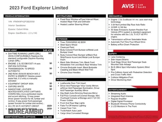 2023 Ford Explorer Limited with VIN 1FMSK8FH2PGB25058, listed as a Copart auction lot 49212935 with 44,051 mi miles and Salvage Title. Bid and sale history available at carsss.com. Image 13.