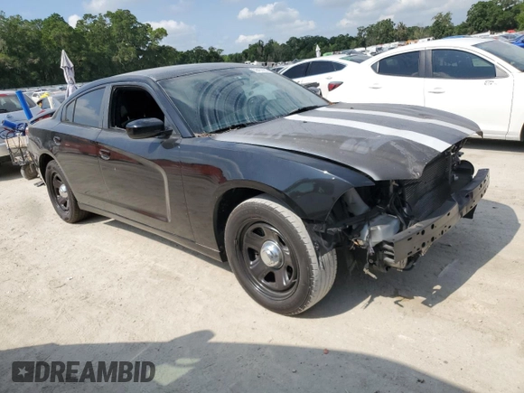 2014 Dodge Charger Police with VIN 2C3CDXAGXEH124807, listed as a Copart auction lot 56422685 with 98,944 mi miles and Clean Title. Bid and sale history available at DreamBid. Image 4.