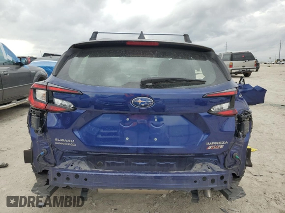 2024 Subaru Impreza RS with VIN JF1GUHHC0R8245191, listed as a Copart auction lot 85247954 with 12,075 mi miles and Salvage Title. Bid and sale history available at carsss.com. Image 6.