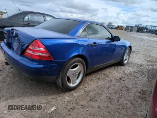 1998 Mercedes-Benz SLK-Class with VIN WDBKK47F9WF069844, listed as a Copart auction lot 51599175 with 109,098 mi miles and Salvage Title. Bid and sale history available at carsss.com. Image 3.