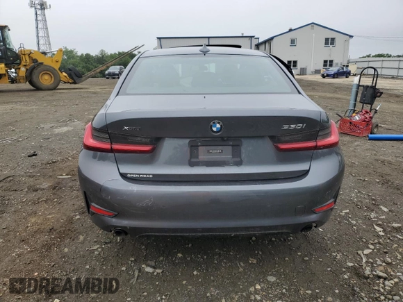 2020 BMW 3 Series 330i xDrive with VIN 3MW5R7J09L8B13892, listed as a Copart auction lot 60714015 with 49,766 mi miles and Salvage title. Bid and sale history available at DreamBid. Image 6.