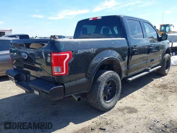 2016 Ford F-150 XLT with VIN 1FTEW1EP3GKF03617, listed as a IAAI auction lot 41662989 with 133,510 mi miles. Bid and sale history available at carsss.com. Image 4.