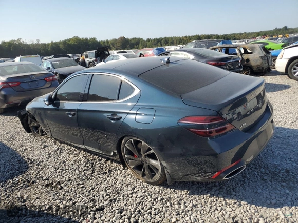 2022 Genesis G70 3.3T with VIN KMTG54TE5NU097499, listed as a Copart auction lot 75570294 with 64,864 mi miles and Salvage Title. Bid and sale history available at DreamBid. Image 2.