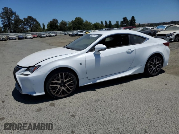 2017 Lexus RC 350 with VIN JTHHE5BC9H5016459, listed as a Copart auction lot 51806795 with 55,410 mi miles and Clean title. Bid and sale history available at DreamBid. Image 1.