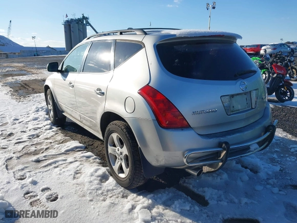 2005 Nissan Murano SL with VIN JN8AZ08W45W438158, listed as a IAAI auction lot 41542366 with 51,191 mi miles. Bid and sale history available at carsss.com. Image 3.