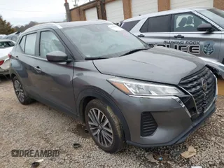 2021 Nissan Kicks SV with VIN 3N1CP5CV8ML471788, listed as a IAAI auction lot 41614088 with 118,369 mi miles. Bid and sale history available at carsss.com. Image 1.