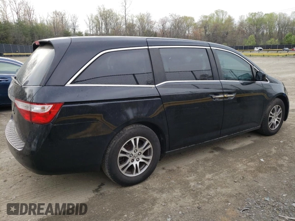 2012 Honda Odyssey EX-L with VIN 5FNRL5H67CB025164, listed as a Copart auction lot 51873715 with 110,260 mi miles and Salvage Title. Bid and sale history available at carsss.com. Image 3.