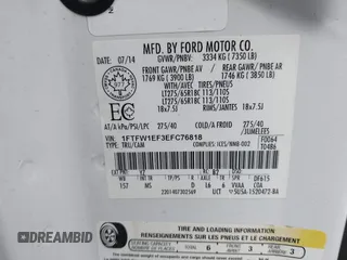 2014 Ford F-150 XL with VIN 1FTFW1EF3EFC76818, listed as a IAAI auction lot 41217824 with 155,317 mi miles. Bid and sale history available at carsss.com. Image 9.