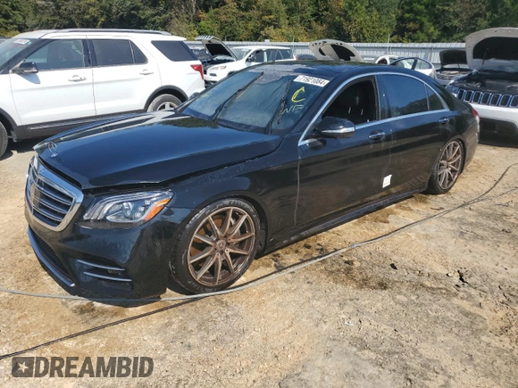 2020 Mercedes-Benz S-Class S 560 with VIN WDDUG8DB3LA518292, listed as a Copart auction lot 71921084 with 0 mi miles and Salvage Title. Bid and sale history available at carsss.com. Image 1.