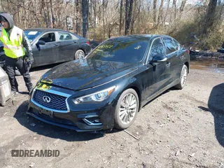 2024 Infiniti Q50 Luxe with VIN JN1EV7BR6RM632411, listed as a IAAI auction lot 41903452 with 5,623 mi miles and . Bid and sale history available at DreamBid. Image 2.