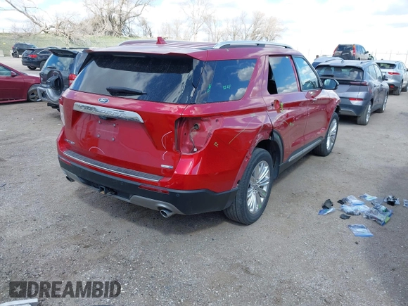 2020 Ford Explorer Limited with VIN 1FMSK8FH8LGC91143, listed as a IAAI auction lot 41998447 with 76,397 mi miles. Bid and sale history available at carsss.com. Image 4.