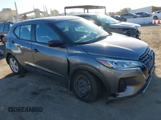 2021 Nissan Kicks S with VIN 3N1CP5BV5ML555049, listed as a IAAI auction lot 41686788 with 51,559 mi miles. Bid and sale history available at carsss.com. Image 1.