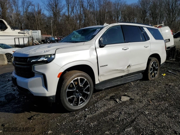 2021 Chevrolet Tahoe RST with VIN 1GNSKRKDXMR467023, listed as a Copart auction lot 85567584 with 19,760 mi miles and Salvage Title. Bid and sale history available at carsss.com. Image 1.