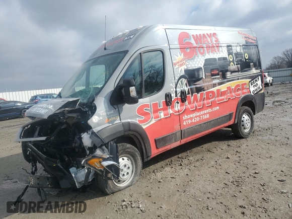 2021 Ram ProMaster Cargo with VIN 3C6LRVBG7ME560550, listed as a Copart auction lot 46991735 with Not Provided miles and Salvage Title. Bid and sale history available at carsss.com. Image 1.
