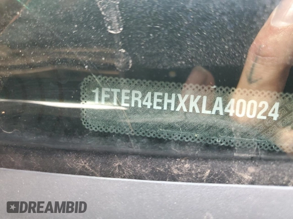 2019 Ford Ranger XL with VIN 1FTER4EHXKLA40024, listed as a Copart auction lot 53304695 with Not provided miles and Salvage title. Bid and sale history available at DreamBid. Image 14.