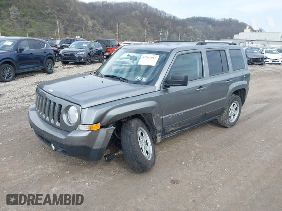 2012 Jeep Patriot Sport with VIN 1C4NJRBB1CD621282, listed as a IAAI auction lot 42005917 with 54,023 mi miles. Bid and sale history available at carsss.com. Image 2.