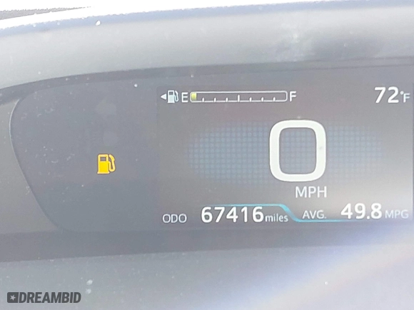 2021 Toyota Prius L Eco with VIN JTDKAMFUXM3142402, listed as a IAAI auction lot 41665484 with 67,416 mi miles. Bid and sale history available at carsss.com. Image 15.