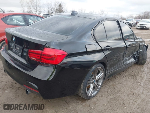 2017 BMW 3 Series 340i xDrive with VIN WBA8B7C37HK806636, listed as a IAAI auction lot 41995561 with 80,524 mi miles. Bid and sale history available at carsss.com. Image 4.